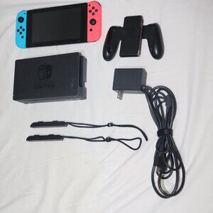 Nintendo Switch Console with Neon Blue and Neon Red JoyCon (no box)